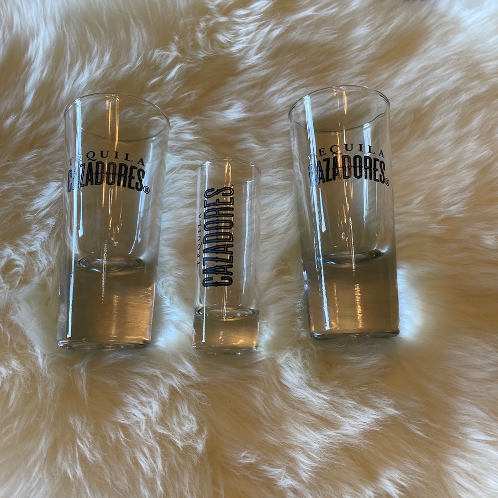 Cazadores Tequila Heavy Shot Glasses ~ Set of 3